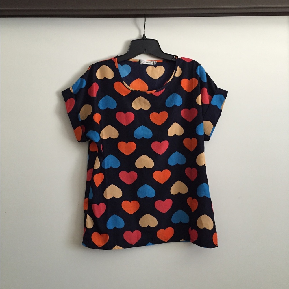 Liva Girl heart chiffon top